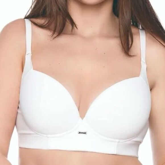 Laura Colombian Lingerie Full Coverage Wired Bra 34C White Wired Wide Back Comfy - Picture 4 of 9